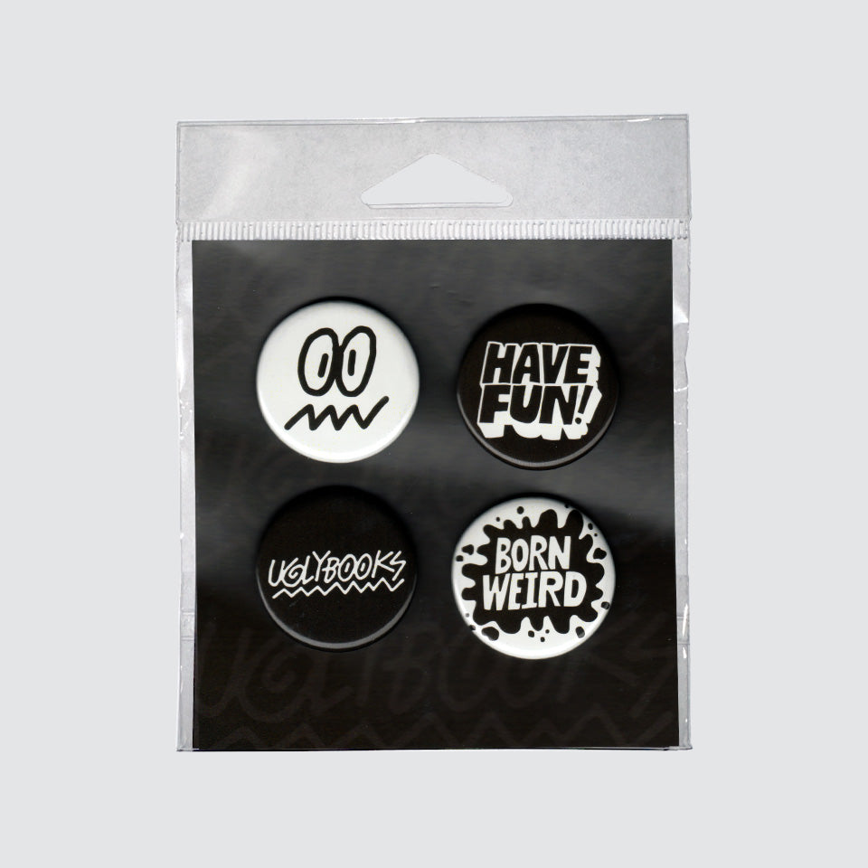 Uglybooks Glow In The Dark Button Set – UGLYBOOKS